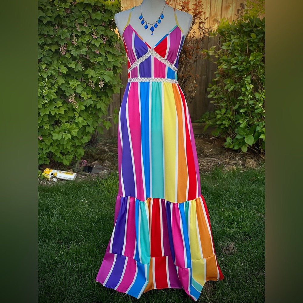 Rainbow 🌈 Festival Fair Colorful Summer Fun Dress